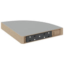 vidaXL 2 db magasfényű szürke MDF lebegő sarokpolc 25 x 25 x 3,8 cm