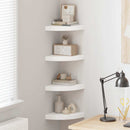 vidaXL 4 db fehér MDF lebegő sarokpolc 25 x 25 x 3,8 cm
