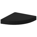 vidaXL fekete MDF lebegő sarokpolc 25 x 25 x 3,8 cm