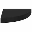 vidaXL fekete MDF lebegő sarokpolc 25 x 25 x 3,8 cm