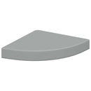 vidaXL szürke MDF lebegő sarokpolc 25 x 25 x 3,8 cm