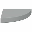 vidaXL szürke MDF lebegő sarokpolc 25 x 25 x 3,8 cm