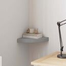 vidaXL szürke MDF lebegő sarokpolc 25 x 25 x 3,8 cm