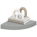 vidaXL 4 db szürke MDF lebegő sarokpolc 25 x 25 x 3,8 cm