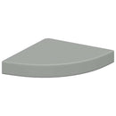vidaXL 4 db szürke MDF lebegő sarokpolc 25 x 25 x 3,8 cm
