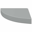 vidaXL 4 db szürke MDF lebegő sarokpolc 25 x 25 x 3,8 cm