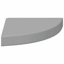 vidaXL 4 db szürke MDF lebegő sarokpolc 25 x 25 x 3,8 cm