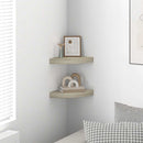 vidaXL 2 db tölgyszínű MDF lebegő sarokpolc 25 x 25 x 3,8 cm
