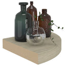 vidaXL 4 db tölgyszínű MDF lebegő sarokpolc 25x25x3,8 cm