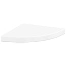 323909 vidaXL Floating Corner Shelves 4 pcs High Gloss White 35x35x3,8 cm MDF