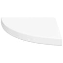 323909 vidaXL Floating Corner Shelves 4 pcs High Gloss White 35x35x3,8 cm MDF