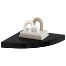 vidaXL 2 db magasfényű fekete MDF lebegő sarokpolc 35 x 35 x 3,8 cm