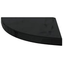 vidaXL 2 db magasfényű fekete MDF lebegő sarokpolc 35 x 35 x 3,8 cm