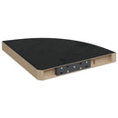 vidaXL 2 db magasfényű fekete MDF lebegő sarokpolc 35 x 35 x 3,8 cm