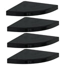 vidaXL 4 db magasfényű fekete MDF lebegő sarokpolc 35 x 35 x 3,8 cm