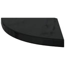 vidaXL 4 db magasfényű fekete MDF lebegő sarokpolc 35 x 35 x 3,8 cm