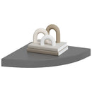 vidaXL magasfényű szürke MDF lebegő sarokpolc 35 x 35 x 3,8 cm