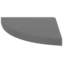 vidaXL magasfényű szürke MDF lebegő sarokpolc 35 x 35 x 3,8 cm