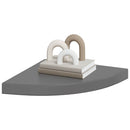 vidaXL 2 db magasfényű szürke MDF lebegő sarokpolc 35 x 35 x 3,8 cm
