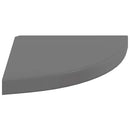 vidaXL 2 db magasfényű szürke MDF lebegő sarokpolc 35 x 35 x 3,8 cm