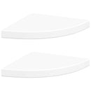 vidaXL 2 db fehér MDF lebegő sarokpolc 35 x 35 x 3,8 cm