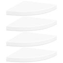 vidaXL 4 db fehér MDF lebegő sarokpolc 35 x 35 x 3,8 cm