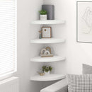 vidaXL 4 db fehér MDF lebegő sarokpolc 35 x 35 x 3,8 cm