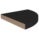 323920 vidaXL Floating Corner Shelves 2 pcs Black 35x35x3,8 cm MDF