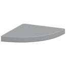 vidaXL magasfényű szürke MDF lebegő sarokpolc 35 x 35 x 3,8 cm