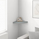 vidaXL magasfényű szürke MDF lebegő sarokpolc 35 x 35 x 3,8 cm