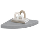 vidaXL magasfényű szürke MDF lebegő sarokpolc 35 x 35 x 3,8 cm