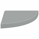 vidaXL magasfényű szürke MDF lebegő sarokpolc 35 x 35 x 3,8 cm
