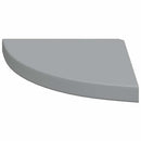 323923 vidaXL Floating Corner Shelves 2 pcs Grey 35x35x3,8 cm MDF