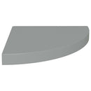 vidaXL 4 db szürke MDF lebegő sarokpolc 35 x 35 x 3,8 cm