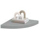 vidaXL 4 db szürke MDF lebegő sarokpolc 35 x 35 x 3,8 cm
