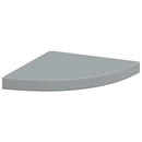 vidaXL 4 db szürke MDF lebegő sarokpolc 35 x 35 x 3,8 cm
