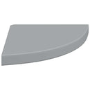 vidaXL 4 db szürke MDF lebegő sarokpolc 35 x 35 x 3,8 cm