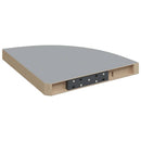 vidaXL 4 db szürke MDF lebegő sarokpolc 35 x 35 x 3,8 cm