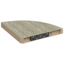 vidaXL 2 db tölgyszínű MDF lebegő sarokpolc 35 x 35 x 3,8 cm