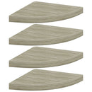 vidaXL 4 db tölgyszínű MDF lebegő sarokpolc 35 x 35 x 3,8 cm