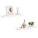 vidaXL 2 db fehér MDF szegélypolc képkeretekhez 40 x 9 x 3 cm