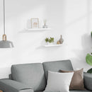 vidaXL 2 db fehér MDF szegélypolc képkeretekhez 40 x 9 x 3 cm