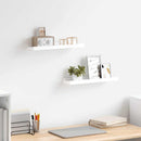 vidaXL 2 db fehér MDF szegélypolc képkeretekhez 40 x 9 x 3 cm