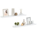 vidaXL 2 db fehér MDF szegélypolc képkeretekhez 60 x 9 x 3 cm