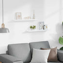 vidaXL 2 db fehér MDF szegélypolc képkeretekhez 60 x 9 x 3 cm