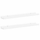 vidaXL 2 db fehér MDF szegélypolc képkeretekhez 60 x 9 x 3 cm