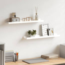 vidaXL 2 db fehér MDF szegélypolc képkeretekhez 60 x 9 x 3 cm