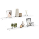 vidaXL 2 db fehér MDF szegélypolc képkeretekhez 80 x 9 x 3 cm