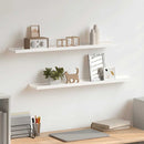 vidaXL 2 db fehér MDF szegélypolc képkeretekhez 80 x 9 x 3 cm