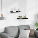 vidaXL 2 db fekete MDF szegélypolc képkeretekhez 40 x 9 x 3 cm